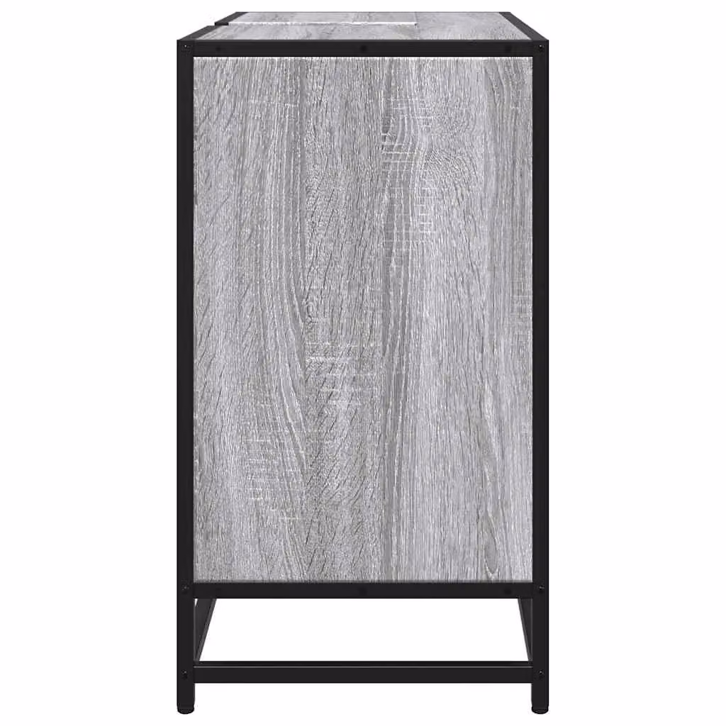 Berkfield Home Grey Sonoma Bathroom Sink Cabinet W: 65 cm, D: 33 cm, H: 60 cm – 4