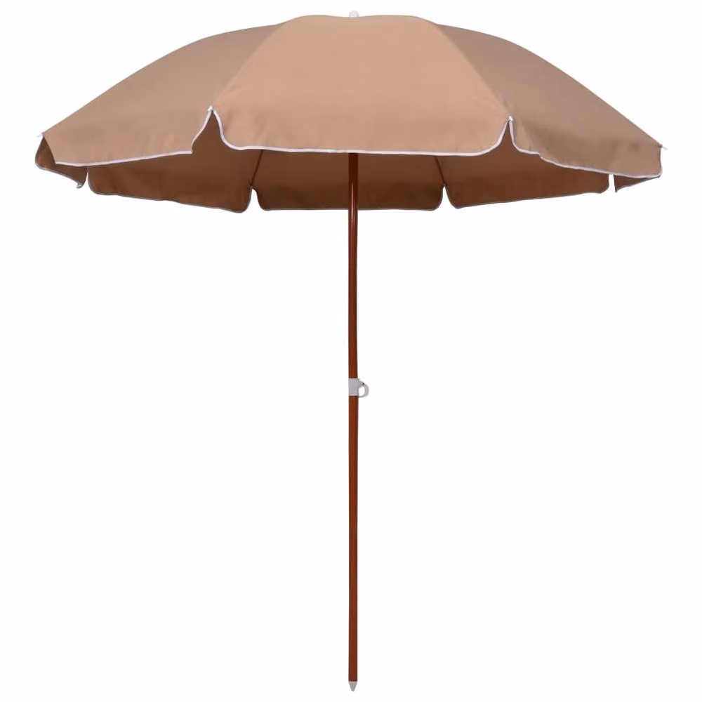 Berkfield Home Taupe Garden Parasol with Steel Central Pole – 2