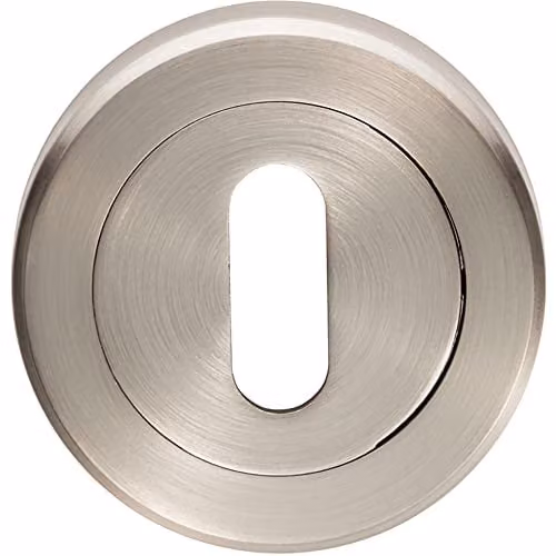 Loops 51mm Lock Profile Escutcheon with Chamfered Edge and Concealed Fix in Brushed Satin Nickel