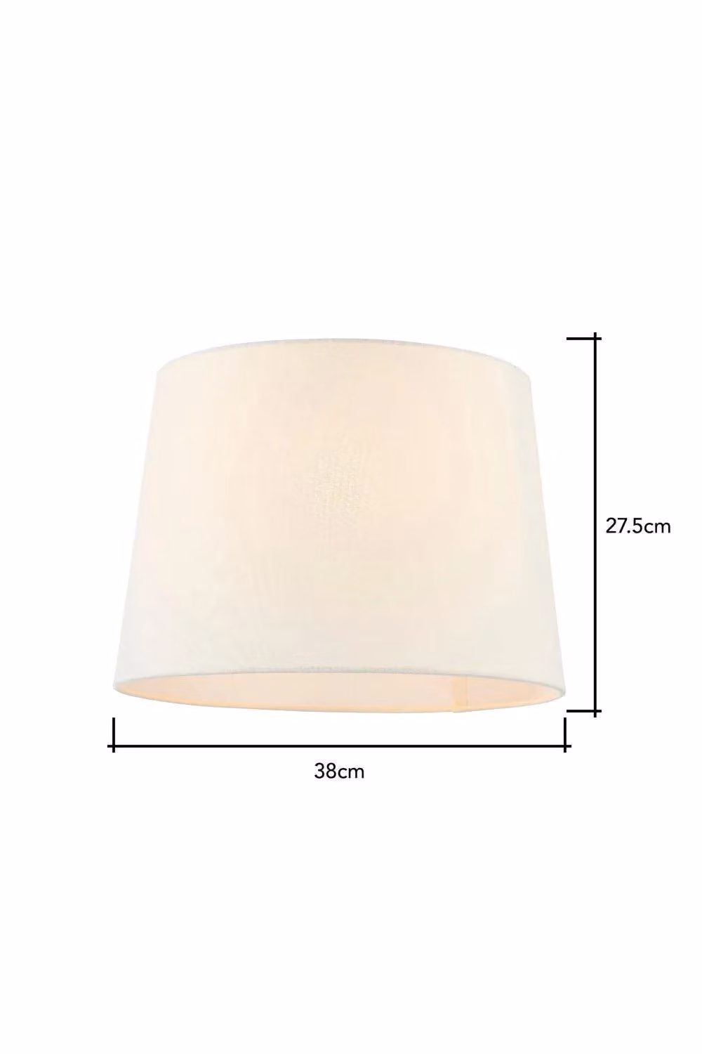 BHS Lighting Mira Large Cylinder Easy Fit Light Shade in Beige and White Fabric – 2