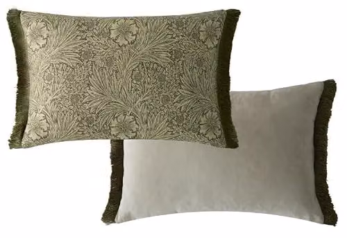 William Morris at Home Marigold 100% Cotton Filled Rectangular Cushion, Green, W: 60 cm, H: 40 cm – 2