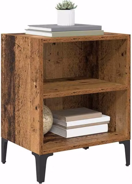 Berkfield Home Rustic Bedside Cabinet in Brown, W/D/H: 40 x 30 x 50 cm – 1