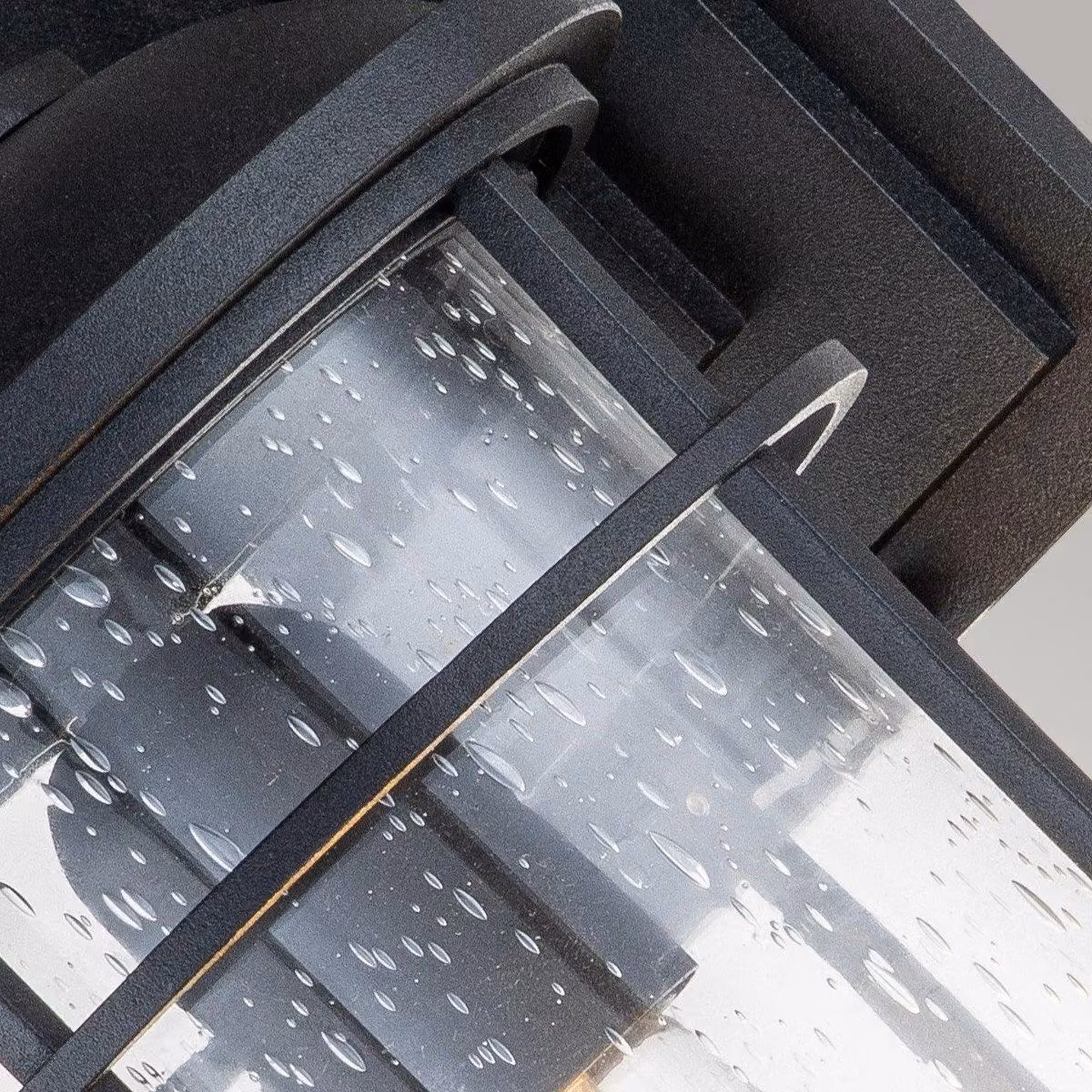 Netlighting Feiss Lighthouse Maritime Outdoor Wall Lantern in Textured Black with Transparent Glass, IP44 – 3