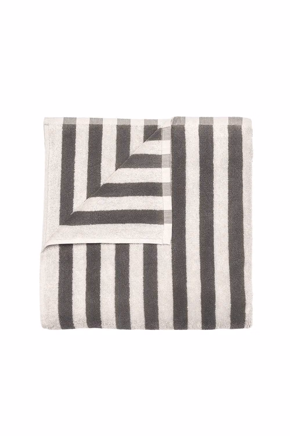 Blomus ARTO Striped Cotton Terry Towel in Dark Grey Moonbeam/Magnet, W: 50 cm, L: 100 cm – 2