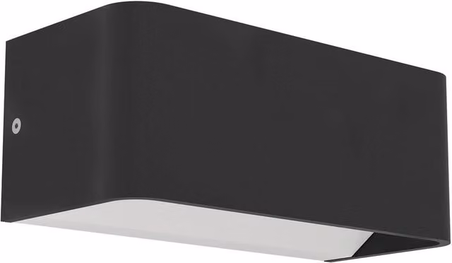 Loops Modern Black LED Wall Light with Included Bulb – 1