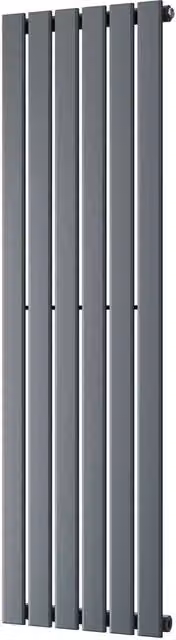 UK Radiators Typhoon Anthracite Vertical Designer Steel Radiator H: 140 cm, W: 40.8 cm