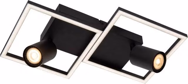 Lucide Arianne Modern LED Flush Ceiling Light, Black, W/D/H: 40 x 40 x 14.5 cm – 4