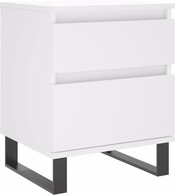 Berkfield Home White Bedside Cabinet W/D/H: 40 x 35 x 50 cm – 1