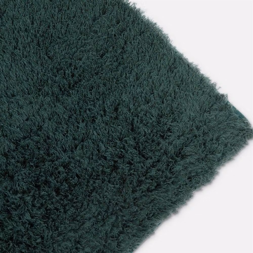 OHS Fluffy Teddy Rug, Green Non-Slip Faux Fur Area Mat, W: 160 cm, L: 230 cm – 3