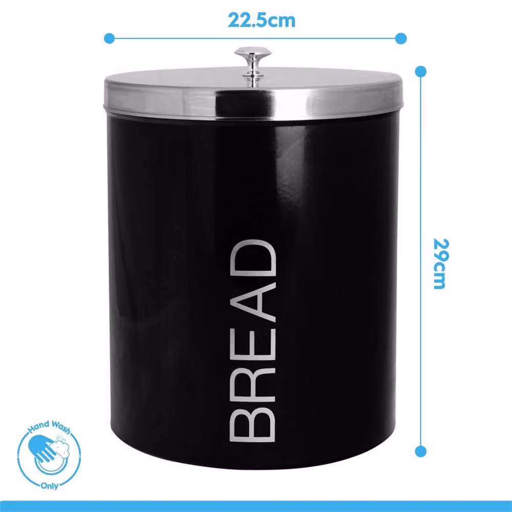 Nordara Black 4 Piece Metal Kitchen Canister Set for Tea, Coffee and Sugar with Airtight and Leakproof Lids – 2