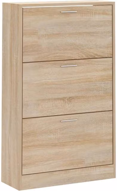 Berkfield Home Sonoma Oak Shoe Cabinet in Tan, W: 63 cm, D: 24 cm, H: 103 cm – 1