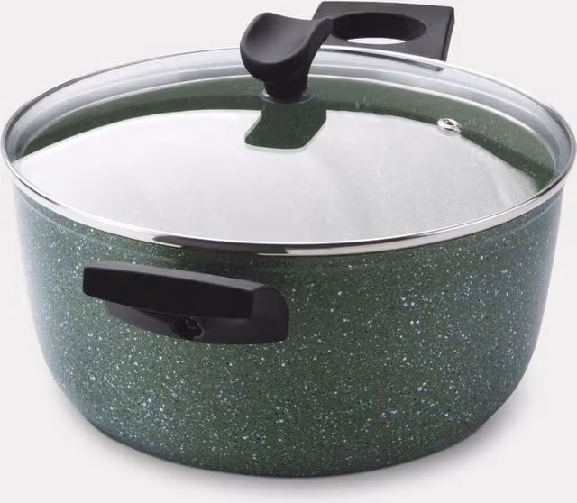 Prestige Non Stick Induction Aluminium Stock Pot, Dark Green, 24 cm