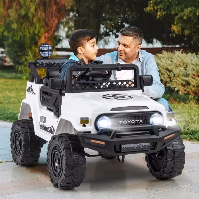 Costway Kids Electric Ride On Off Road Truck in White