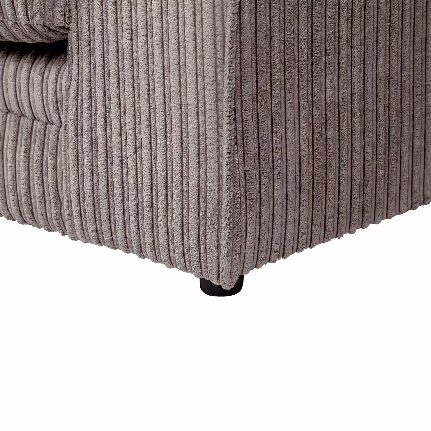 LUXURY LIFE Dylan Grey Jumbo Cord Fabric Left Hand Facing Corner Sofa W/D/H: 213 x 166 x 90 cm – 3