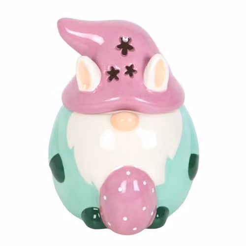 KDMD Easter Bunny Gonk Ceramic Oil Burner in Purple and Multicolour