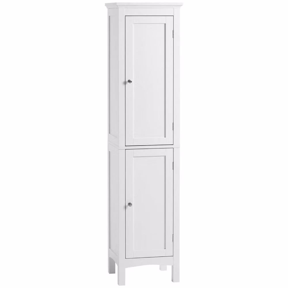 Wyld Haus Barila Slim Tall Bathroom Storage Cabinet, White, Height: 160 cm – 2