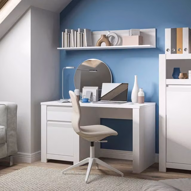 Furniture To Go Novi Modern Writing Desk in White
