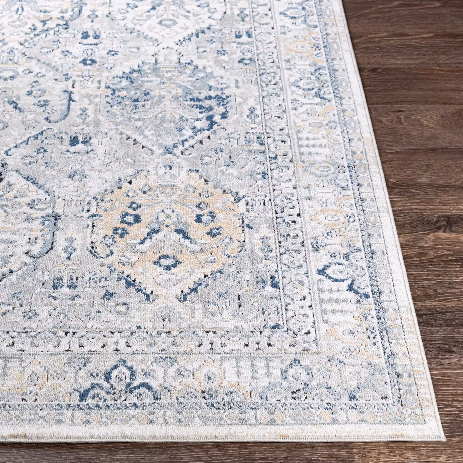 Livabliss Jolie Vintage Boho Traditional Rug in Grey, Blue and Brown, W/D: 140 x 200 cm – 3