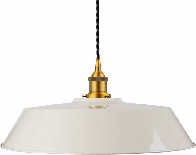 SE Home Chancery Large Pendant Light in White, Antique Gold and Black