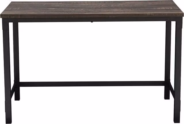 Sunjoy Industrial Writing Desk in Brown and Black with Wood and Metal Construction