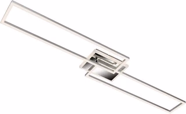 Briloner Chrome Aluminium 40W CCT LED Wall and Ceiling Light in Silver