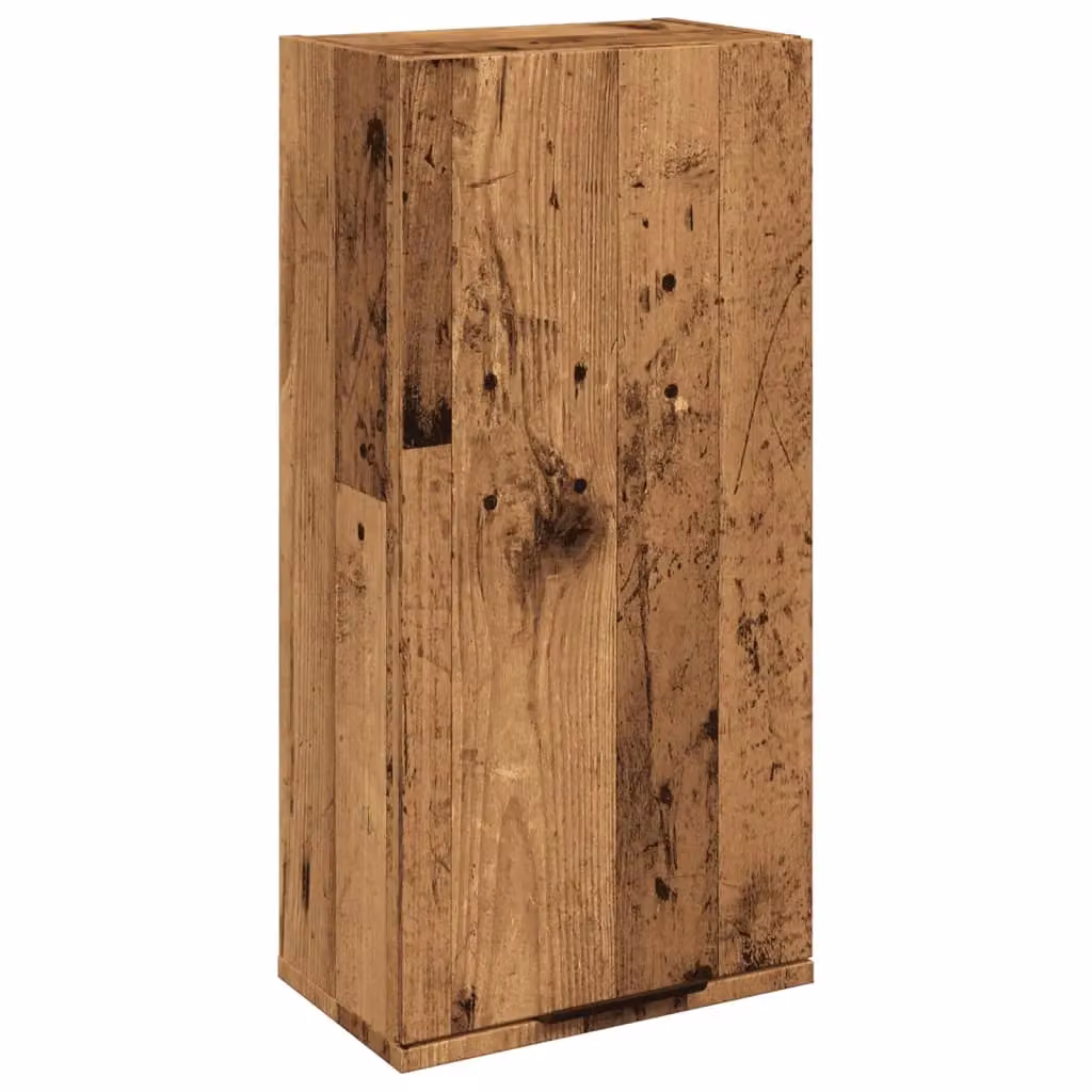 Berkfield Home Wall-mounted Bathroom Cabinet in Brown Old Wood, W/D/H: 32 x 20 x 67 cm – 2