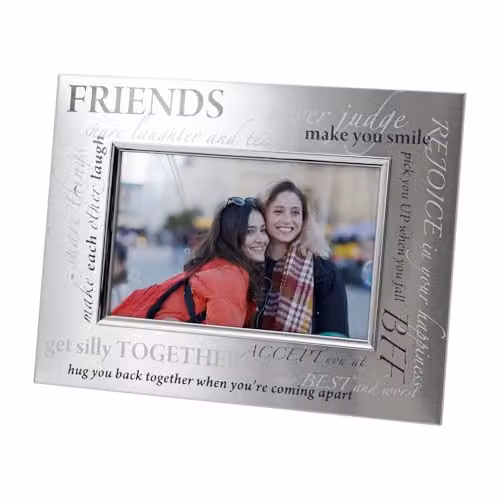 Happy Homewares Modern Single Rectangular Picture Frame in Silver and Black Metal for Wall or Table, 10 x 15 cm