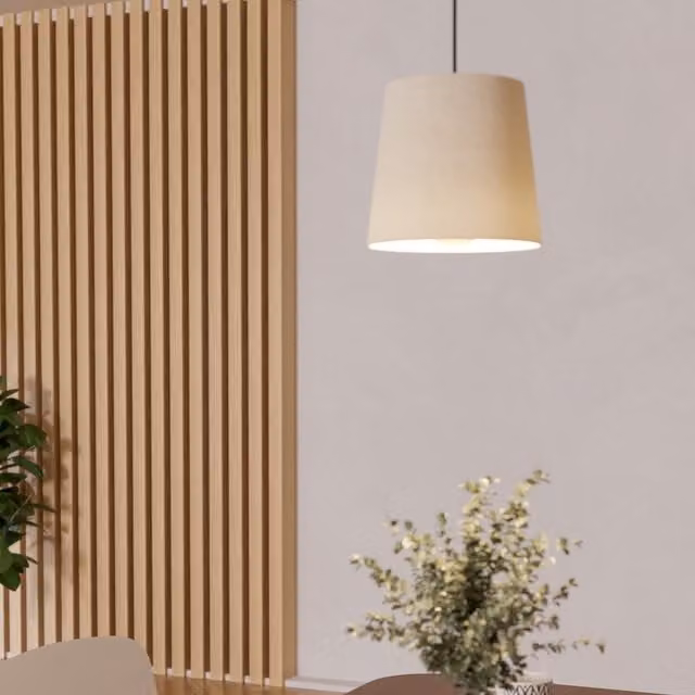 Eglo Febres Fabric Shade Traditional Pendant Light in Black, 110 cm