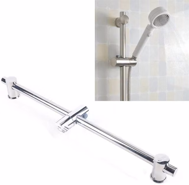 Havendro Adjustable Stainless Steel Bathroom Shower Head Holder in Silver