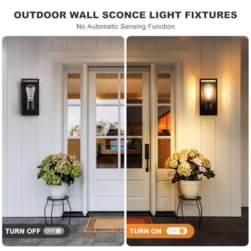 Harper Living Matte Black Stainless Steel Outdoor Wall Lantern, IP54 Waterproof, E27 LED Compatible – 5