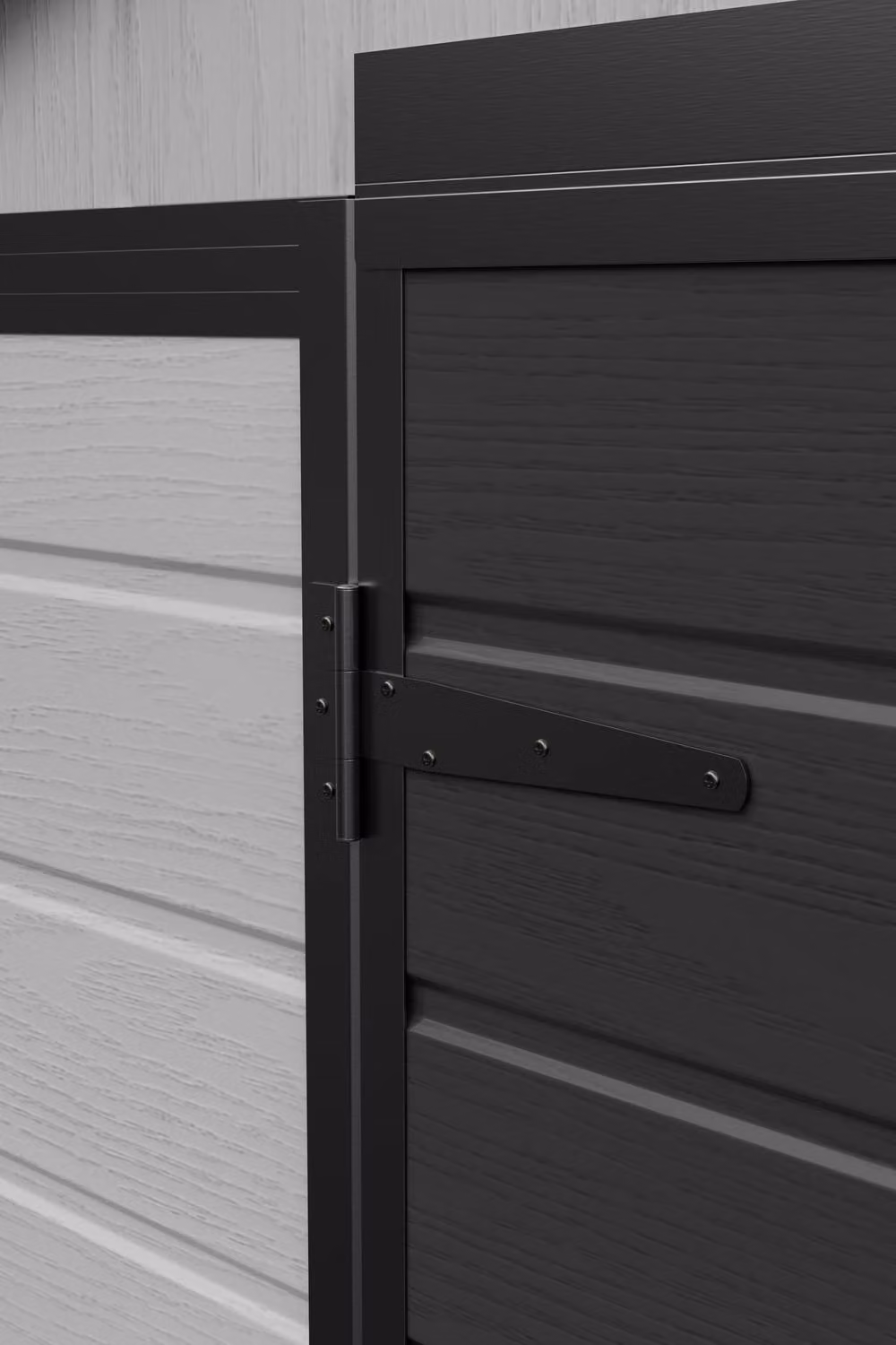 Living and Home Grey Plastic Pent Garden Storage Shed with Lockable Door and Window, W: 152.4 cm, D: 91.44 cm, H: 182.88 cm – 4