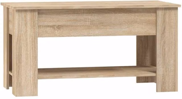Berkfield Home Modern Sonoma Oak Coffee Table in Beige, W/D/H: 101 x 49 x 52 cm – 1