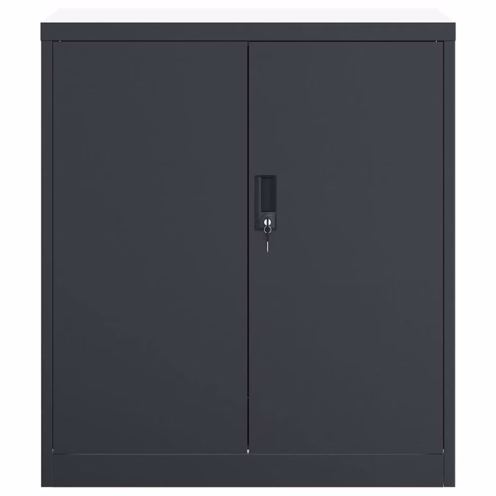 Berkfield Home Anthracite Metal Wall Mounted File Cabinet with Lock and Adjustable Shelves, W/D/H: 79 x 40 x 90 cm – 2
