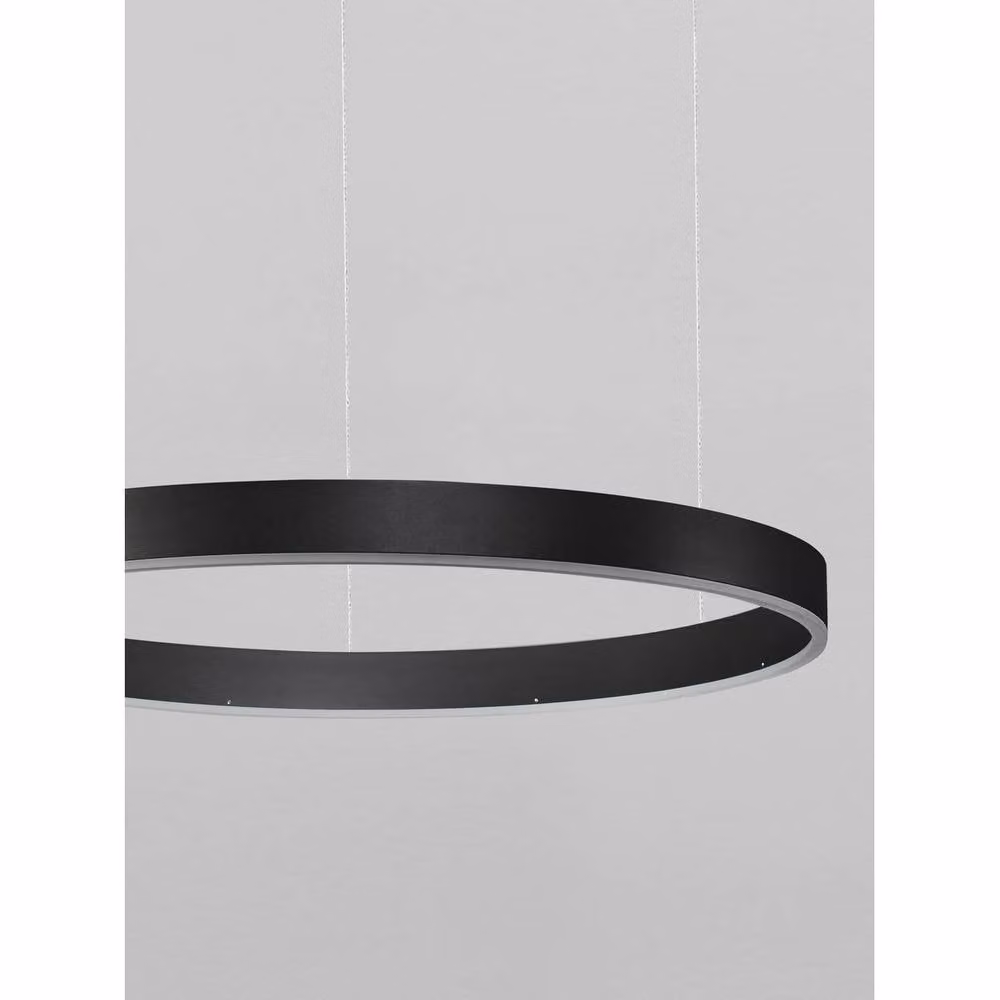Nova Luce Motif Ring Pendant Light Black, Dimmable LED, 40W, 2943lm, Diameter: 60 cm – 2
