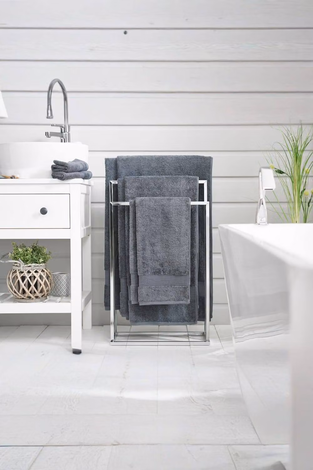 Deyongs Bliss Pima Fluffy Cotton Bath Sheet in Anthracite, 650gsm, W/D/H: 90 x 150 cm – 2