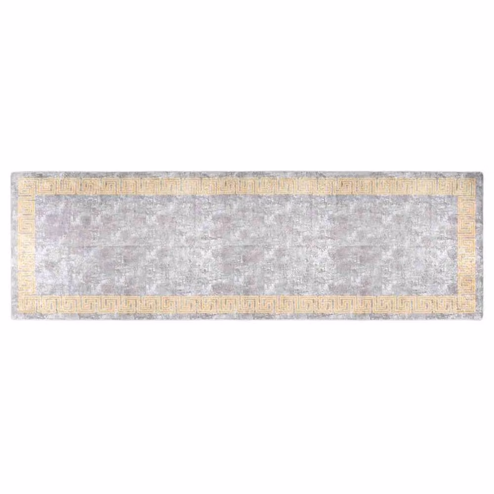 Berkfield Home Washable Grey Anti Slip Round Rug, Diameter: 100 cm