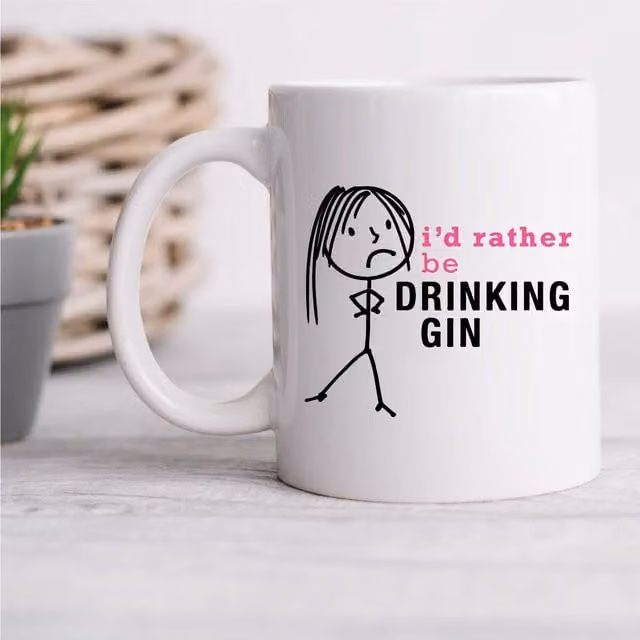60 Second Makeover Women's I'd Rather Be Drinking Gin Mug in White