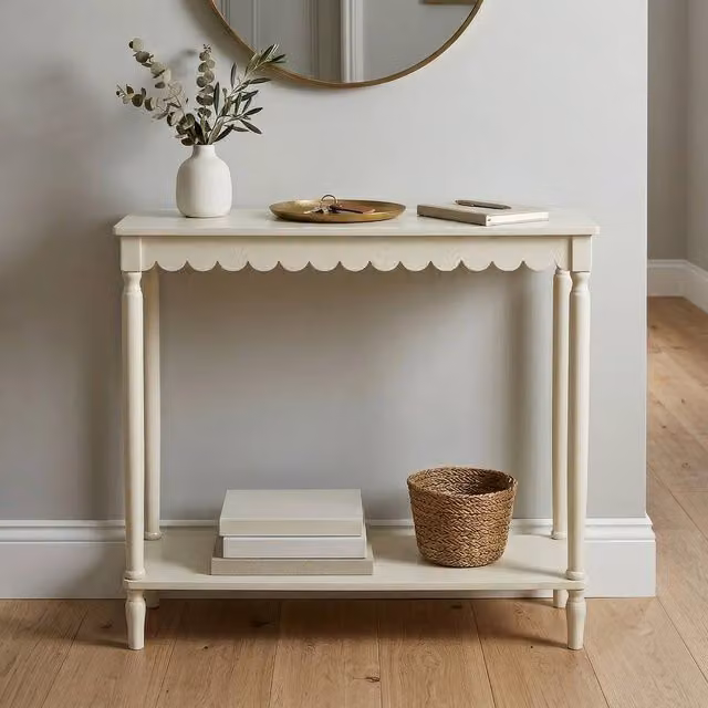 Scottish Everlastings Ltd Ivory Wood Console Table, W/D/H: 96 x 30 x 81 cm – 1