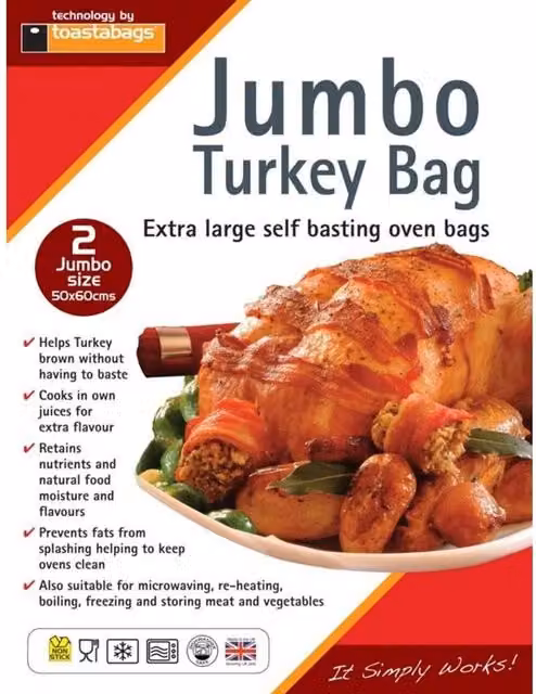 Toastabags Jumbo Roasting Bags, Pack of 2, Clear