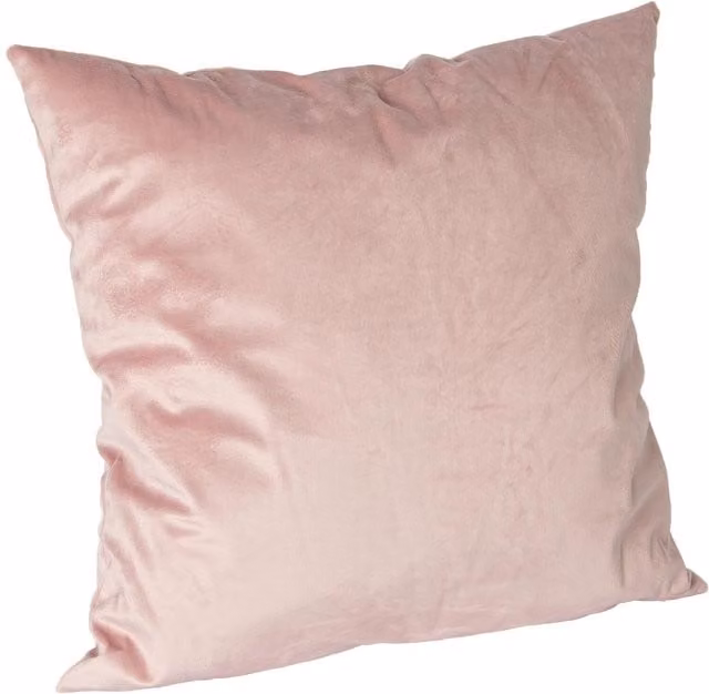 Nicola Spring Pink Velvet Square Cushion, W/D/H: 55 x 55 x 55 cm