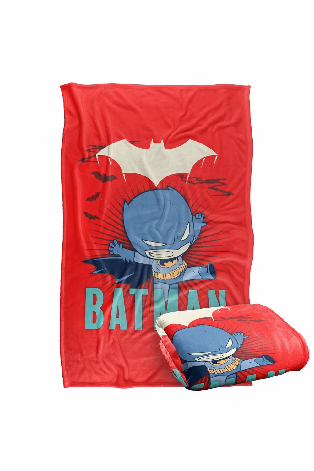 Warner Bros. DC Super Friends Batman Leaping Silky Touch Super Soft Fleece Throw Blanket for Children, Multicolour, W: 91.44 cm x L: 147 cm – 6