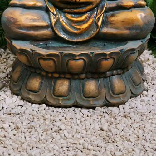 Primrose Buddha Cascade Water Feature in Gold and Bronze Finish, Height: 93 cm – 4