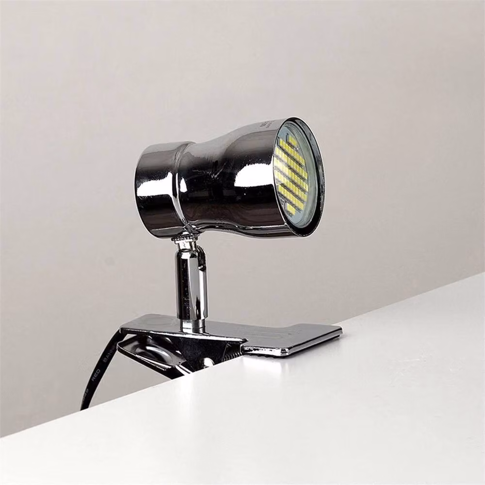 Nordara Chrome Adjustable Clip On Desk Lamp in Silver – 2