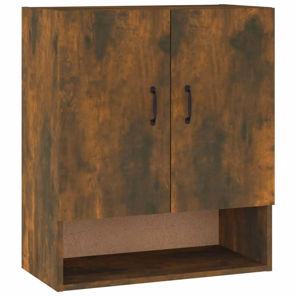 Berkfield Home Smoked Oak Wall Cabinet, Brown, W: 60 cm, D: 31 cm, H: 70 cm – 2
