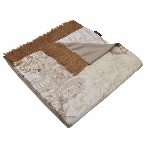 Ulster Weavers Laurence Llewelyn-Bowen Venus Primavera Velvet Throw, Beige, W: 130 cm, D: 180 cm – 2