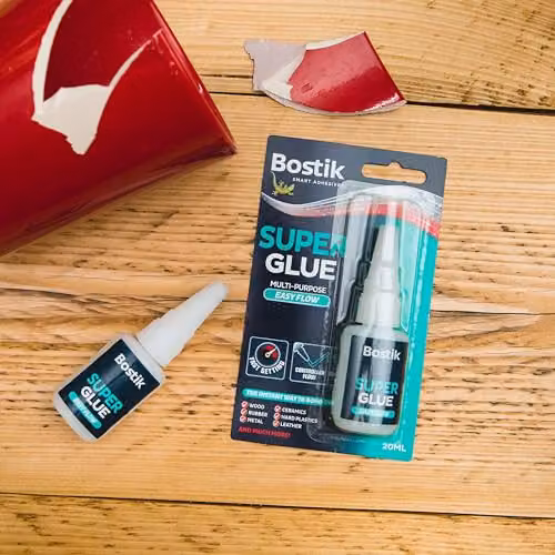 Bostik Super Glue Easy Flow Liquid 20ml – Ultra Strong, Rapid-Setting Cyanoacrylate Adhesive in Transparent – 2