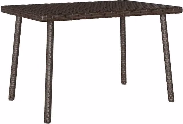 Berkfield Home Garden Rectangular Brown Poly Rattan Coffee Table W: 60 cm, D: 40 cm, H: 37 cm – 1
