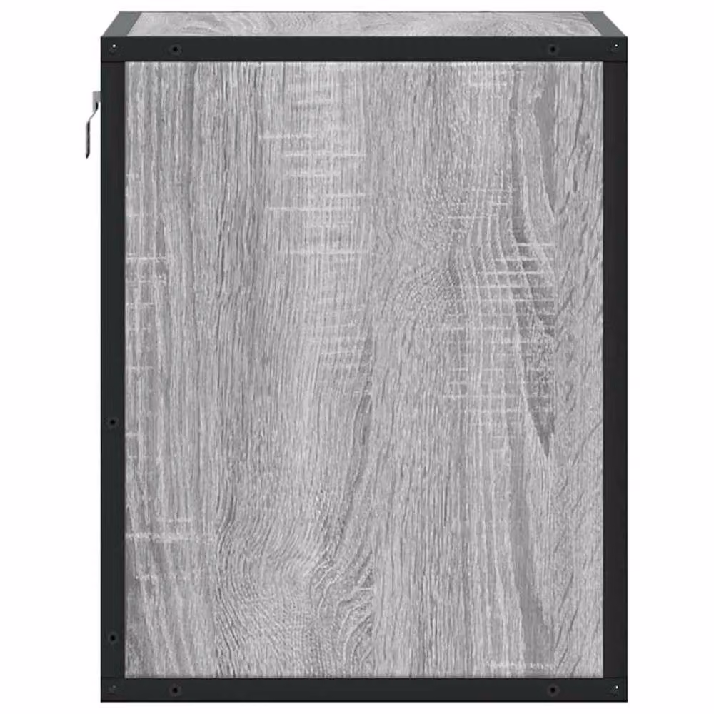 Berkfield Home Set of 2 Wall-mounted Bedside Cabinets in Grey Sonoma, W: 40 cm, D: 31 cm, H: 39.5 cm – 7