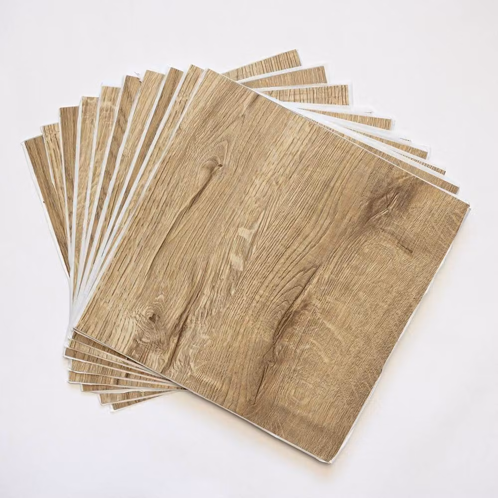 FloorPops Pickling Oak Self Adhesive Wood Look Vinyl Floor Tiles, Brown, Pack of 10 (0.93sqm), W/D/H: 30.48 x 30.48 x 30.48 cm – 3