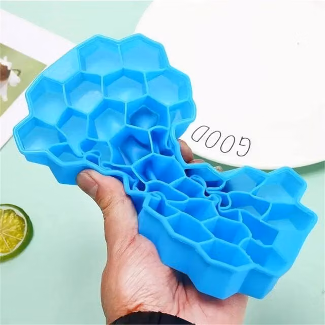 Nordara Stackable Ice Cube Trays, 4 Pack, Blue